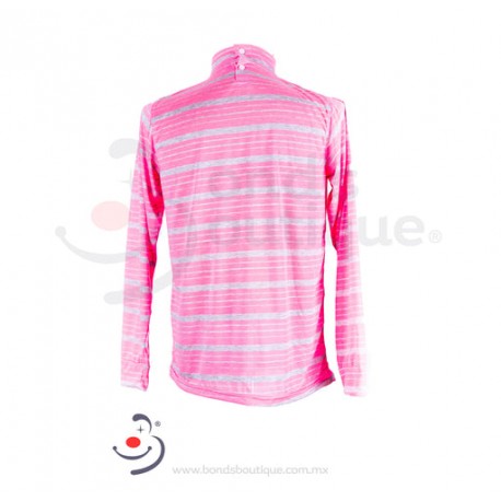 Playera Rosa Neon/ Gris