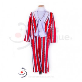 Vestuario Pachuco Rojo con Blanco